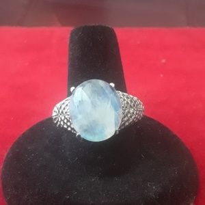 Moonstone ring in stainless